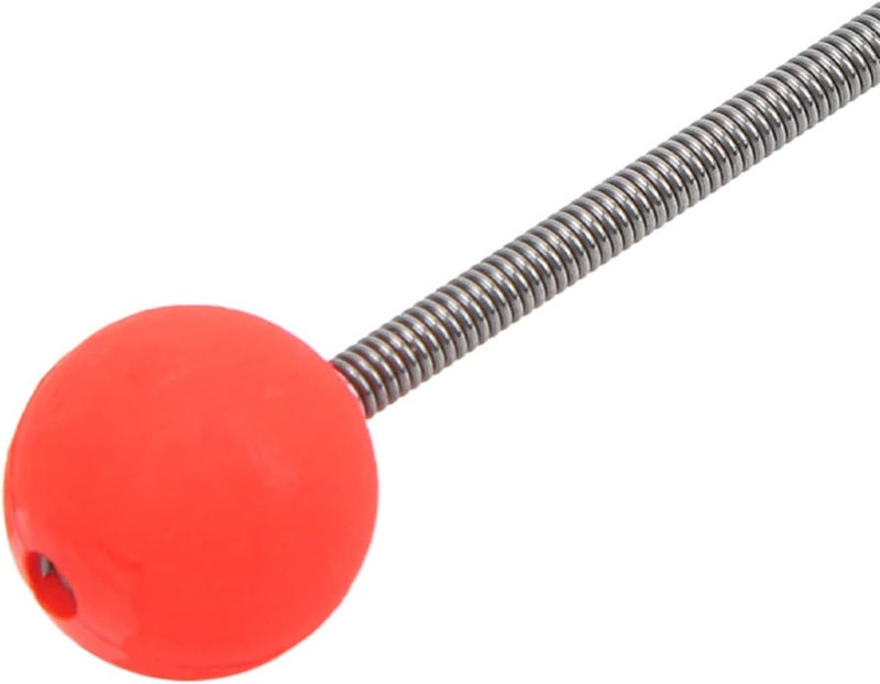 Phefop Mini Winter Ice Fishing Rod Tip Portable Stainless Steel Red Ball Spring Suitable for Fishing in Various Scenes 5PCS - Image 3